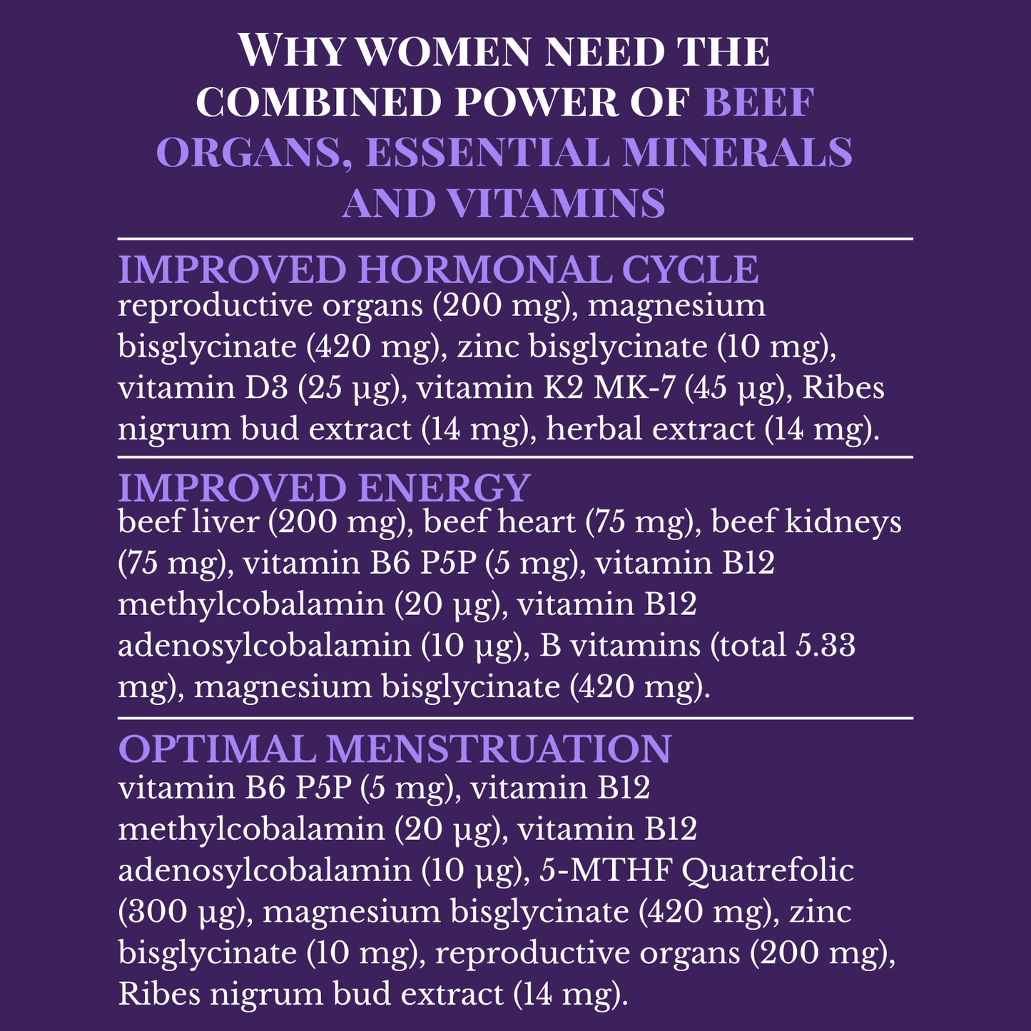 PrimeHer premium organ mineral blend